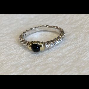 David Yurman Stackable ring with Black Onyx